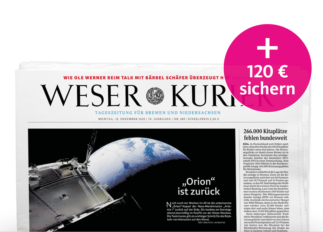Gedruckte Zeitung mit Prämie