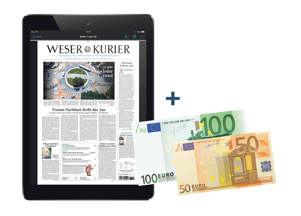 Bargeld-Countdown digital